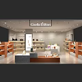 Great Fashion Store Modern Interior With Display Shelves Bags And Shoes