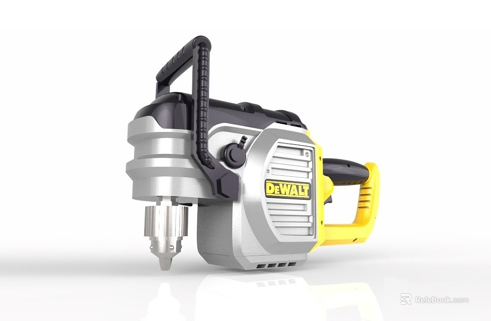 DEWALT Rotary Hammer as Essential Hardware Tools With Ergonomic Handle And Drill Bit 3d model 