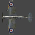 Vintage Military Fighter Plane With Roundels And WX T Markings On Wings