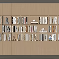 Bookcase Bone Line Bookcase Books Book Decoration Combination 3d model