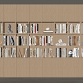 Bookcase Bone Line Bookcase Books Book Decoration Combination 3d model