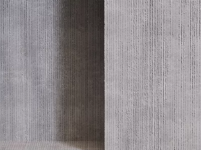 Modern Gray Building Components With Vertical Textured Surface And Sleek Design 3d model
