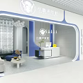 Modern Beauty Hair Salon Interior With Comfortable Sofa Front Desk Pendant Lights And Plants