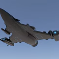 Futuristic Black Fighter Jet With Blue Glowing Elements And Multiple Engines 3d model