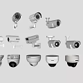 Security surveillance camera combination monitoring combination 3d model