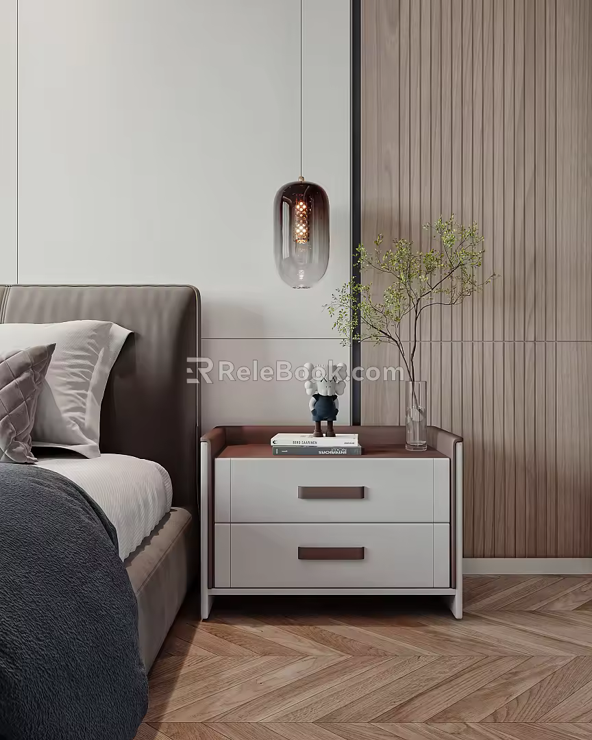 Modern bedside table 3d model