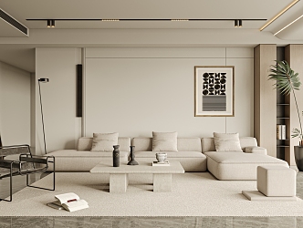 modern living room 3d model