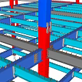 Industrial Equipment Metal Frame Multi Layer Storage Platform With Staircase Structure