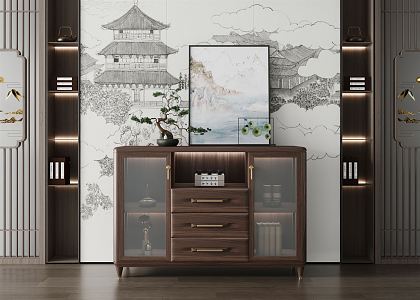 New Chinese Sideboard 3d model