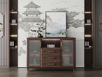 New Chinese Sideboard 3d model