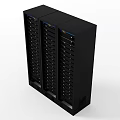 Black Computer Server Racks With Multiple Units For Data Storage And Networking 3d model