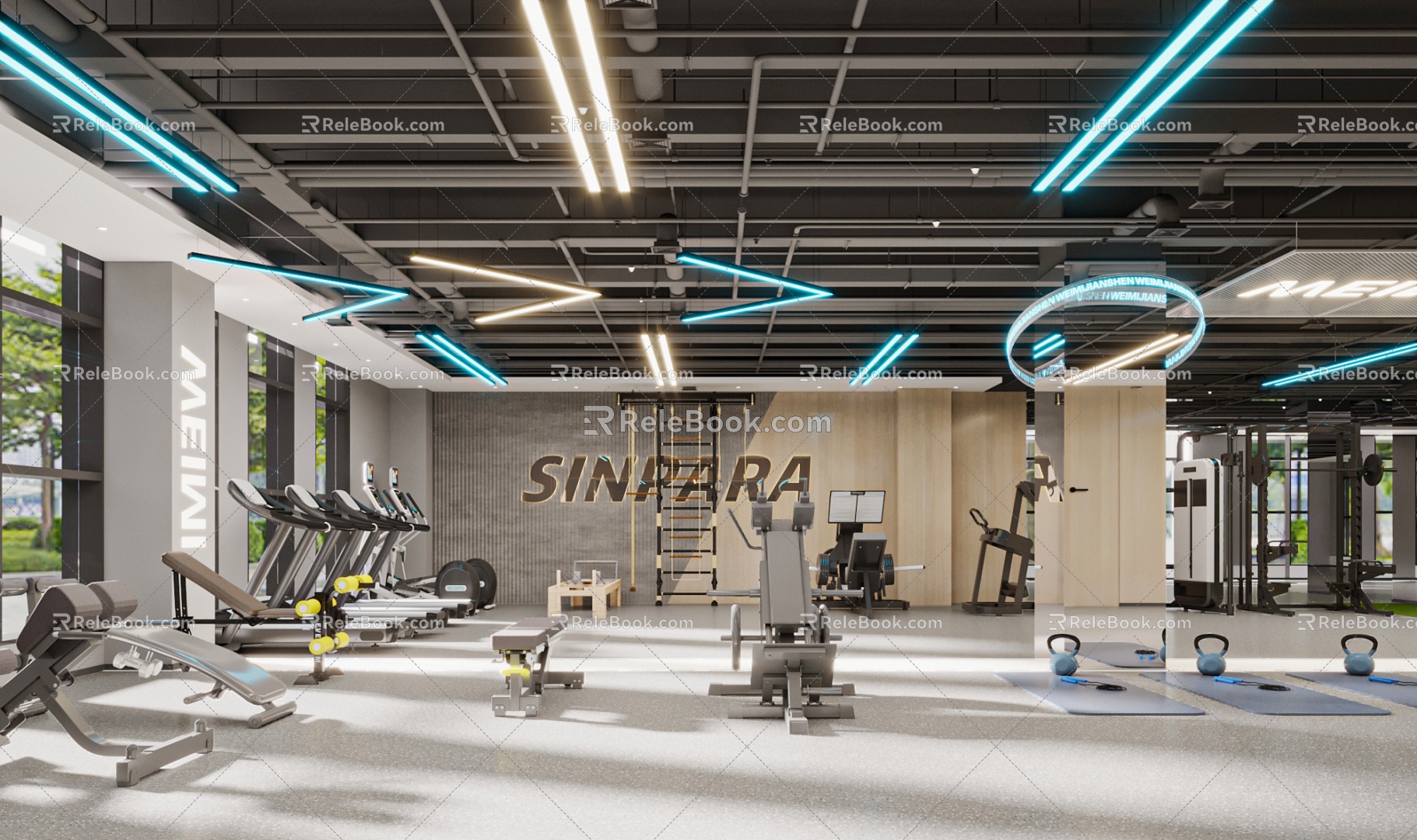 Modern Gym 3d model