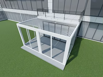 Modern Sun Room Building Outdoor Sun Room Tea Room Greenhouse 3d model