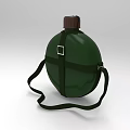Green Daily Use Electric Insulated Flask With Brown Lid Black Strap And Metal Buckle