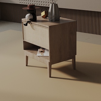 Modern Bedside Cabinet 3d model