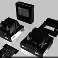 Industrial Equipment Electronic Control Modules With Black Enclosure And Circuit Components