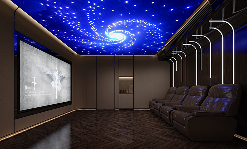 modern video room 3d model