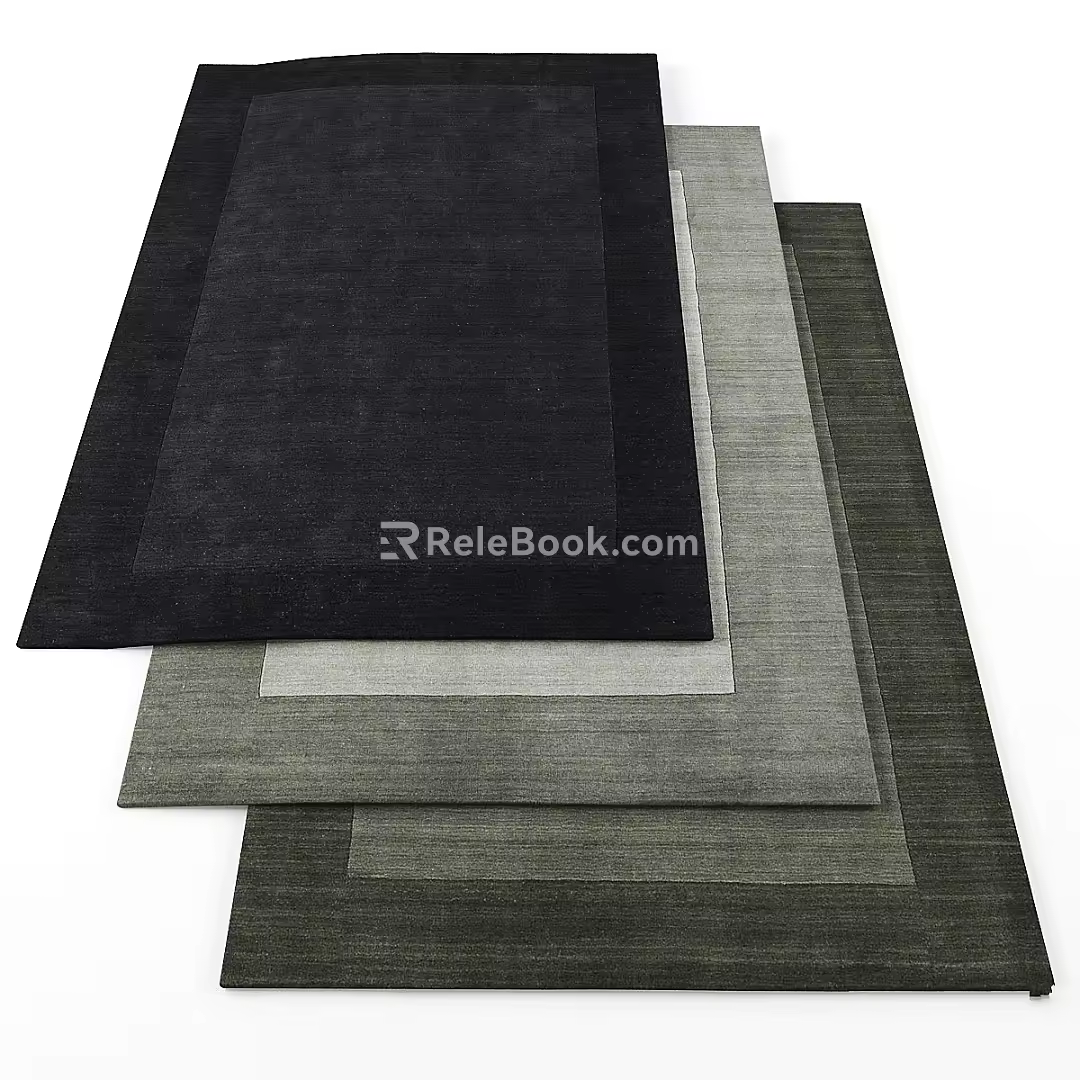 modern square carpet 3d model
