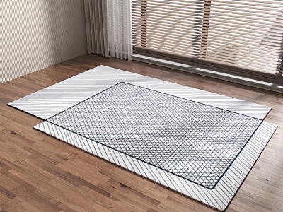 Modern Geometric Pattern Carpet Shaped Geometric Pattern Carpet model