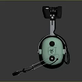 Mint Green and Black Headphones Audio with Adjustable Headband Comfortable Ear Cups and Microphone