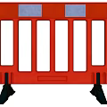 Orange Plastic Road Barrier With White Reflective Strips For Traffic Control