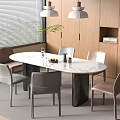 Modern Dining Table Chair Combination Dining Table Chair 3d model