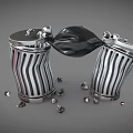 Modern trash can 3d model