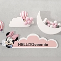 Wall Decoration Hanging Pendant Children's Wall Display Wall Balloon Mickey 3d model