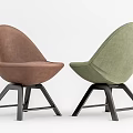 Modern Brown And Green Dining Chairs With Velvet Fabric And Black Metal Legs