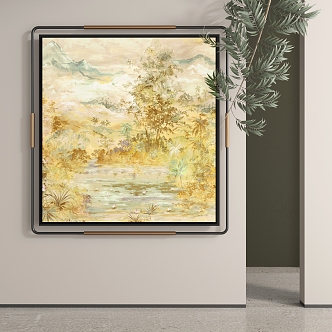 Modern Decorative Oil Painting 3d model