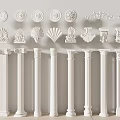 Elegant Classical Roman Columns With Ornate Capitals And Architectural Decorative Elements