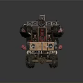 Handmade Decorative Vehicle With Horn Boxes Graffiti And Vintage Style Design