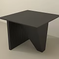 Modern Black Side Table With Geometric Legs And Sleek Minimalist Design