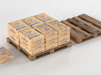 modern cement 3d model