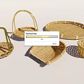 Handcrafted Bamboo Woven Baskets In Various Shapes For Storage And Decor