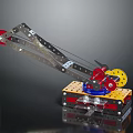 Mechanical Crane Themed Kids Furniture With Colorful Metal Structure And Blocks