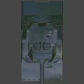 Modern Military Armored Tank With Turret Gun Barrel Tracks And Antennas