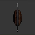Sharp Silver Knife With Brown Wooden Handle Sleek Design On Gray Background With Reflection