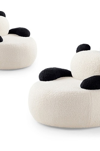 Children's Sofa Clove Card Sofa Lazy Little Panda Chair Lazy Sofa 3d model