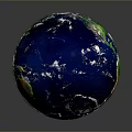 Detailed Earth Globe With Colorful Landmasses Blue Oceans And Realistic Surface Textures