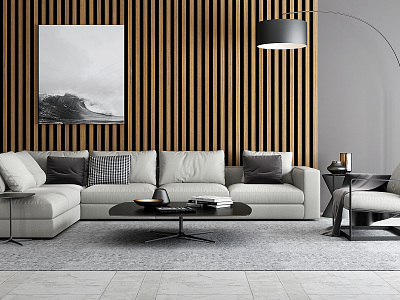 Modern sofa coffee table combination model