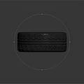 New Car Tire With Deep Tread Pattern Isolated On Gray Background