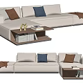 Modern corner sofa multiplayer sofa 3d model