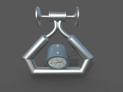 Modern Flow Meter Industrial Equipment Machinery Accessories Pressure Gauge Instrument 3d model
