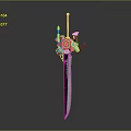 Modern Sword Engine Sword Mechanical Sword Officer Sword 3d model