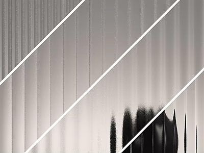 Modern Glass Partition Interior Design With Geometric Stripes And Shadow Effects 3d model