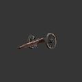 Modern Cannon Trailer Old Cannon Trailer 3d model