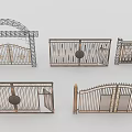 Ornate Metal Gates With Arched Design Circular Motifs And Double Door Styles