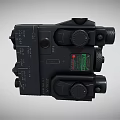 Black Tactical Weapon Accessory with Night Vision Scope Control Knobs and
