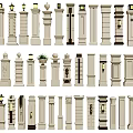 Classic And Modern Decorative Columns With Lanterns Carvings And Plant Stands In Various Designs
